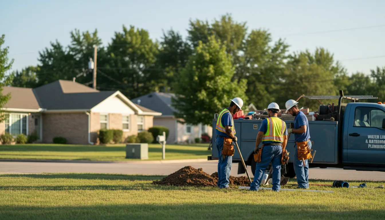 Residential water line and bathroom plumbing service in Hillsborough, NJ